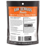 Raw Rewards Treats packaging with orange and black design