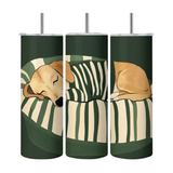 Sleeping Dog Dark Green Stainless Steel Tumbler 20oz