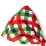 The Worthy Dog Yuletide Check Bow Tie Red/Green