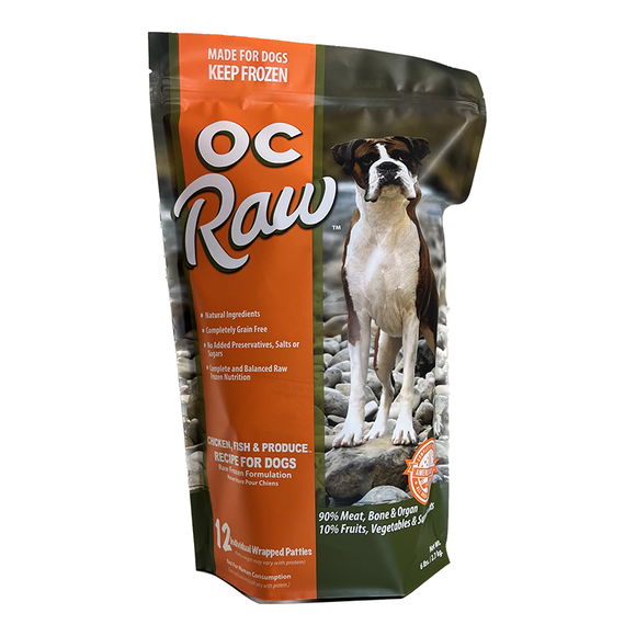 OC Raw Dog Chicken/Fish Produce Patties