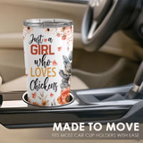 A Girl Who Loves Chickens Stainless Steel Tumbler