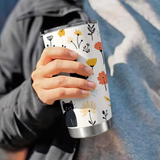 Cat Flowers Rainbows Stainless Steel Tumbler 20oz