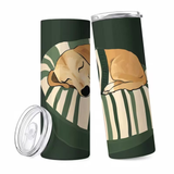 Sleeping Dog Dark Green Stainless Steel Tumbler 20oz