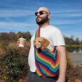 Walking Palm Dog Sling Rainbow Woven