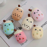 Plush Dog Toys Cute Fruit Milk Tea Plush Keychains