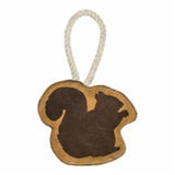 Original Territory Natural Leather Tug Squirrel Toy 8in