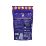 Purple pet food package with text and a brand logo on a white background