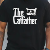 The Cat Father Tee Shirt Black