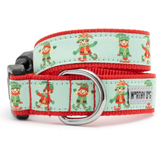 The Worthy Dog Santa's Lil Elfer Dog Collar Green