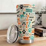 Woof & Paw Prints Stainless Steel Tumbler 20oz