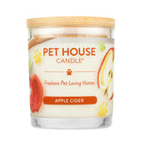 Pet House Candle with 'Apple Cider' flavor on a white background