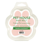 Pet House Wax Melt packaging with pink melts and green text on a white background