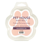 Pet House Wax Melt packaging with paw design on a white background