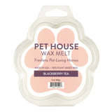 Pet House Wax Melt packaging with paw design on a white background
