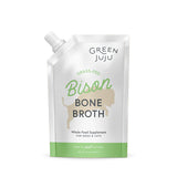 Green Juju Bison Bone Broth package on a white background