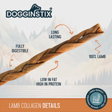 Dogginstix Lamb Collagen Braid