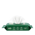 Green package of Earth Rated dog ear wipes on a white background