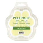 Pet House Wax Melt packaging with paw shape on a white background