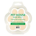 Pet House Wax Melt packaging with paw shape on a white background