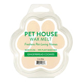 Pet House Wax Melt packaging with paw shape on a white background
