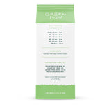 Green Juju pet food packaging with text and a white background