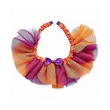 Colorful tutu with a bow on a white background