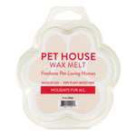 Pet House Wax Melt packaging with paw shape on a white background