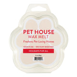 Pet House Wax Melt packaging with paw shape on a white background