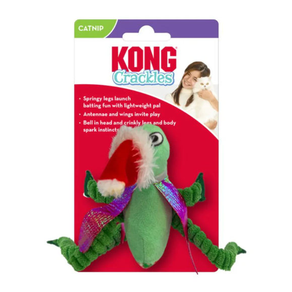 Kong Holiday Crackle Grasshopper Cat