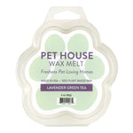 Pet House Wax Melt packaging with paw print design on a white background