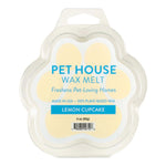 Pet House Wax Melt packaging with lemon cupcake scent on a white background