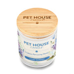 Pet House Candle with a wooden lid on a white background