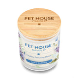 Pet House Candle with a wooden lid on a white background