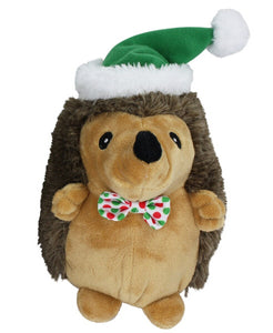 MultiPet Hedgehog with Bowtie & Green Santa Hat