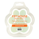 Pet House Wax Melt packaging with paw print design on a white background