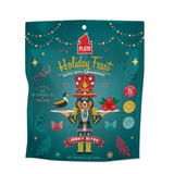 Plato Holiday Feast Jerky Bites packaging with a nutcracker design on a teal background