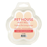 Pet House Wax Melt packaging with paw shape on a white background