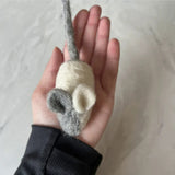 Whiskers 'n Paws Felt Mini Mouse White/Grey