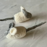 Whiskers 'n Paws Felt Mini Mouse White/Grey