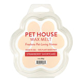 Pet House Wax Melt packaging with strawberry shortcake flavor on a white background