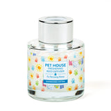Pet House Freshening Reed Diffuser with colorful label on a white background