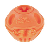 Messy Mutts Totally Pooched Dog Stuff N Brush Ball Orange