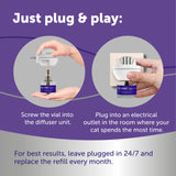 Instructions for using a diffuser with text on a purple background