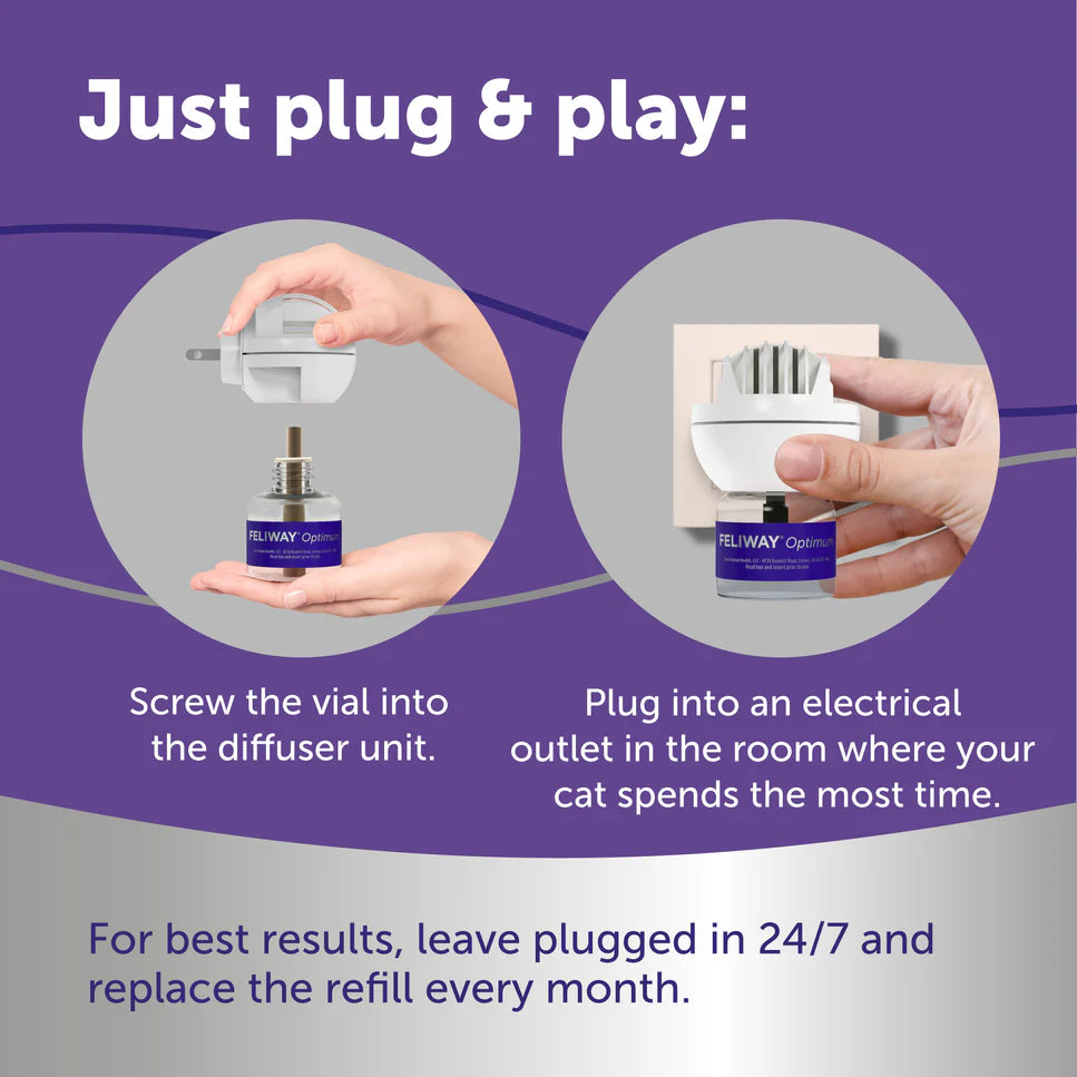 Instructions for using a diffuser with text on a purple background
