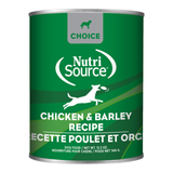 NutriSource Choice Chicken & Barley 12.3oz
