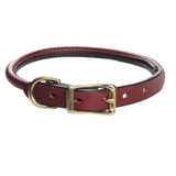 Mendota Leather Rolled Standard Collar Chestnut