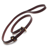 Mendota Chestnut Rolled Leather Slip Lead