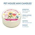 Pet House Mini Candle with floral design on a white background
