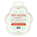 Pet House Wax Melt packaging with watermelon mojito flavor on a white background