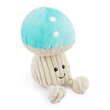 Forest Floor Mushroom Teal Dog Toy 6.5in